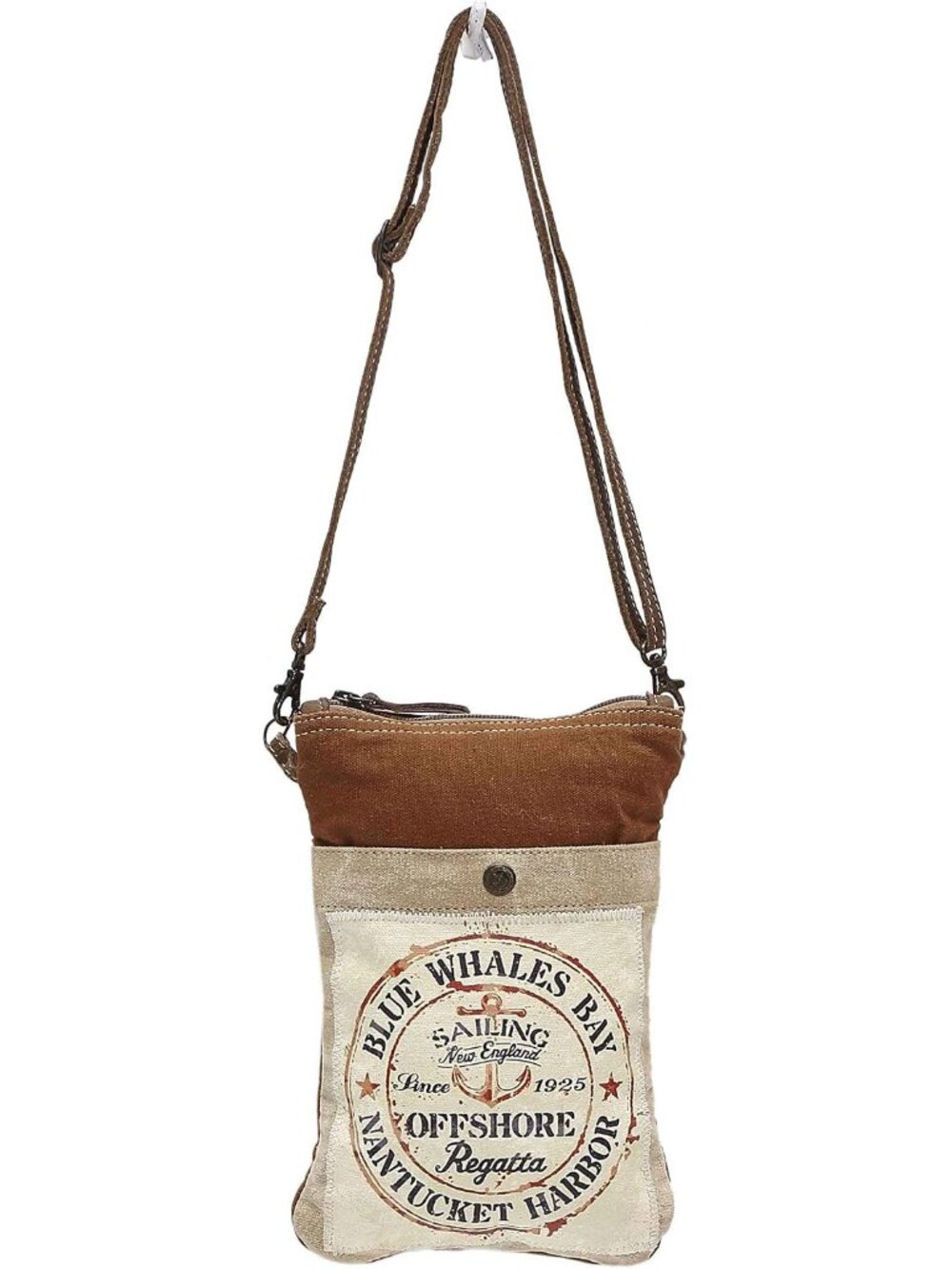 Vintage Purses for Women - Canvas Womens Western Purse with Genuine Leather Deta